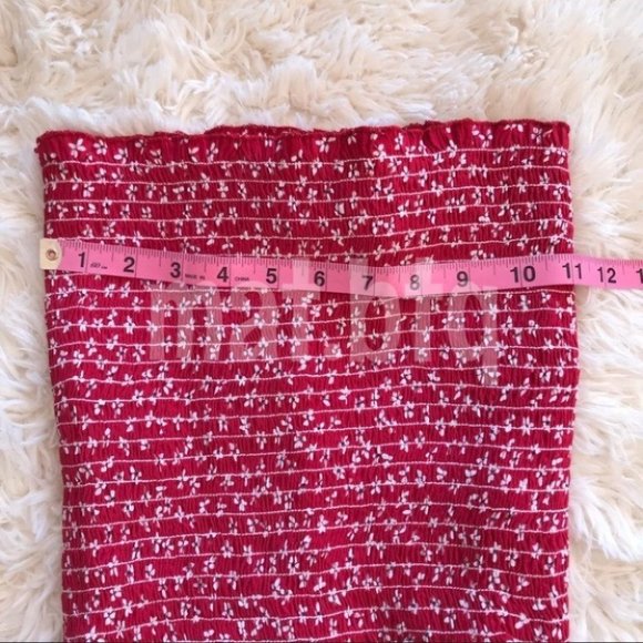 Brandy Melville Red Floral Cleo Tube Top - Picture 6 of 6